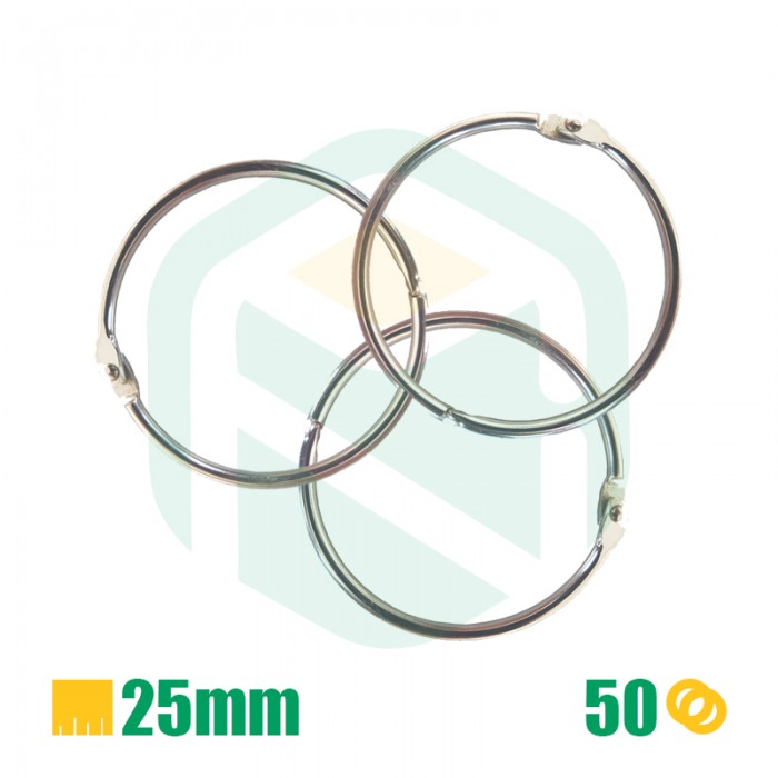 Argolas Articuladas 25mm - 50 Unid.